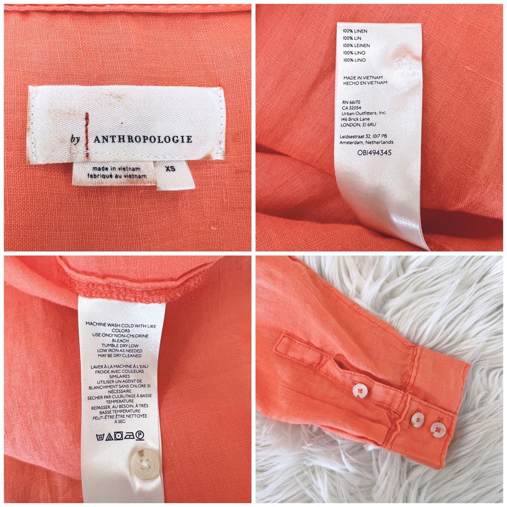 Relaxed Buttondown Linen Tunic Xs - image 8